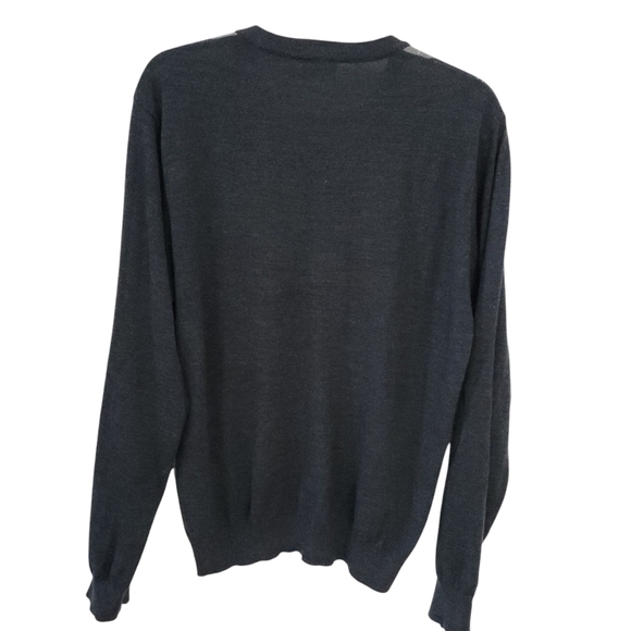 Hörst Dusseldorf Argyle V-Neck Sweater merino blend– Medium - Picture 5 of 12